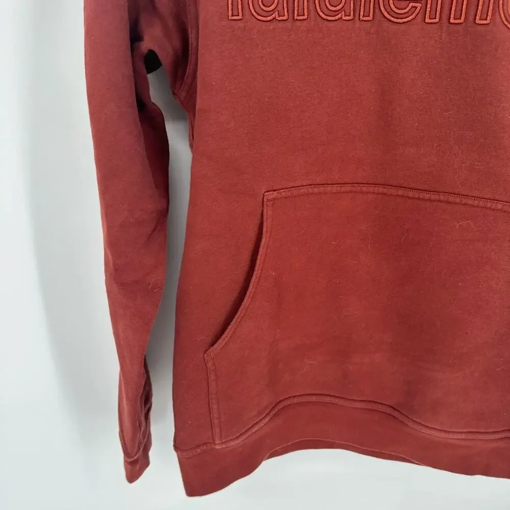 Lululemon All Yours Hoodie *Graphic Date Brown Size 2 Spell Out Logo Sweatshirt